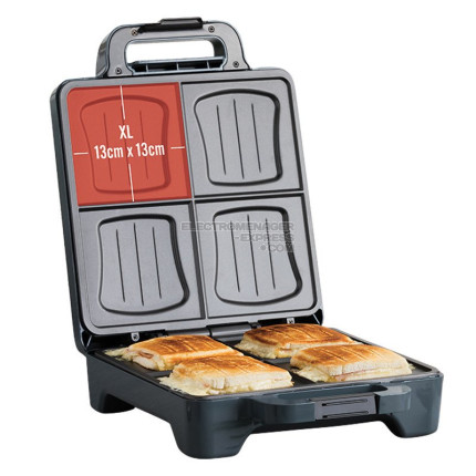 Appareil à croque monsieur 1600w gris anthracite quatuor `dwich xl frifri fri1604016grp