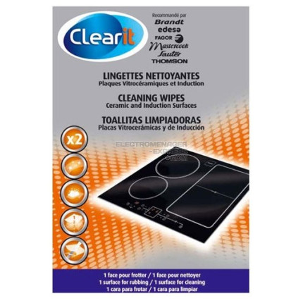 Lingettes auto-nettoyantes pour plaques vitroc et induction